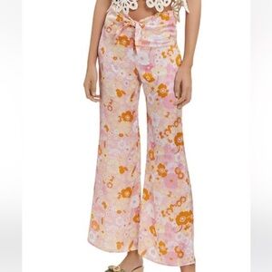 Maje Pisella tie waist pant size 38 NWT